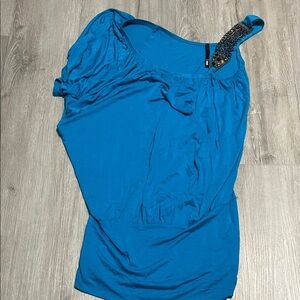 Triumph Vibrant Blue One-Shoulder Dress